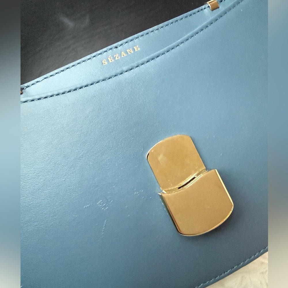 Sezane Claude Bag in Smooth Blue (Discontinued color!) - Picture 6 of 8